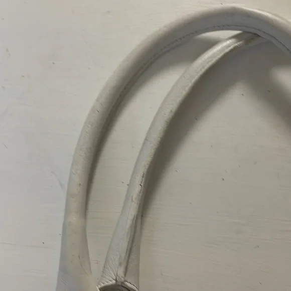 Marino Orlandi large imprinted white brown shoulder bag/ tote - Picture 12 of 16